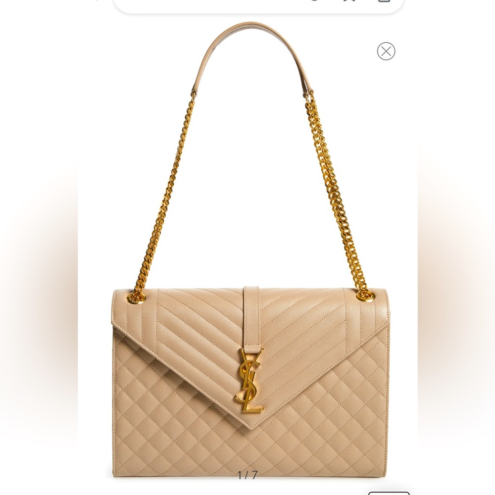 SAINT LAURENT Large Envelope Calfskin Shoulder Bag new(better price offsite)